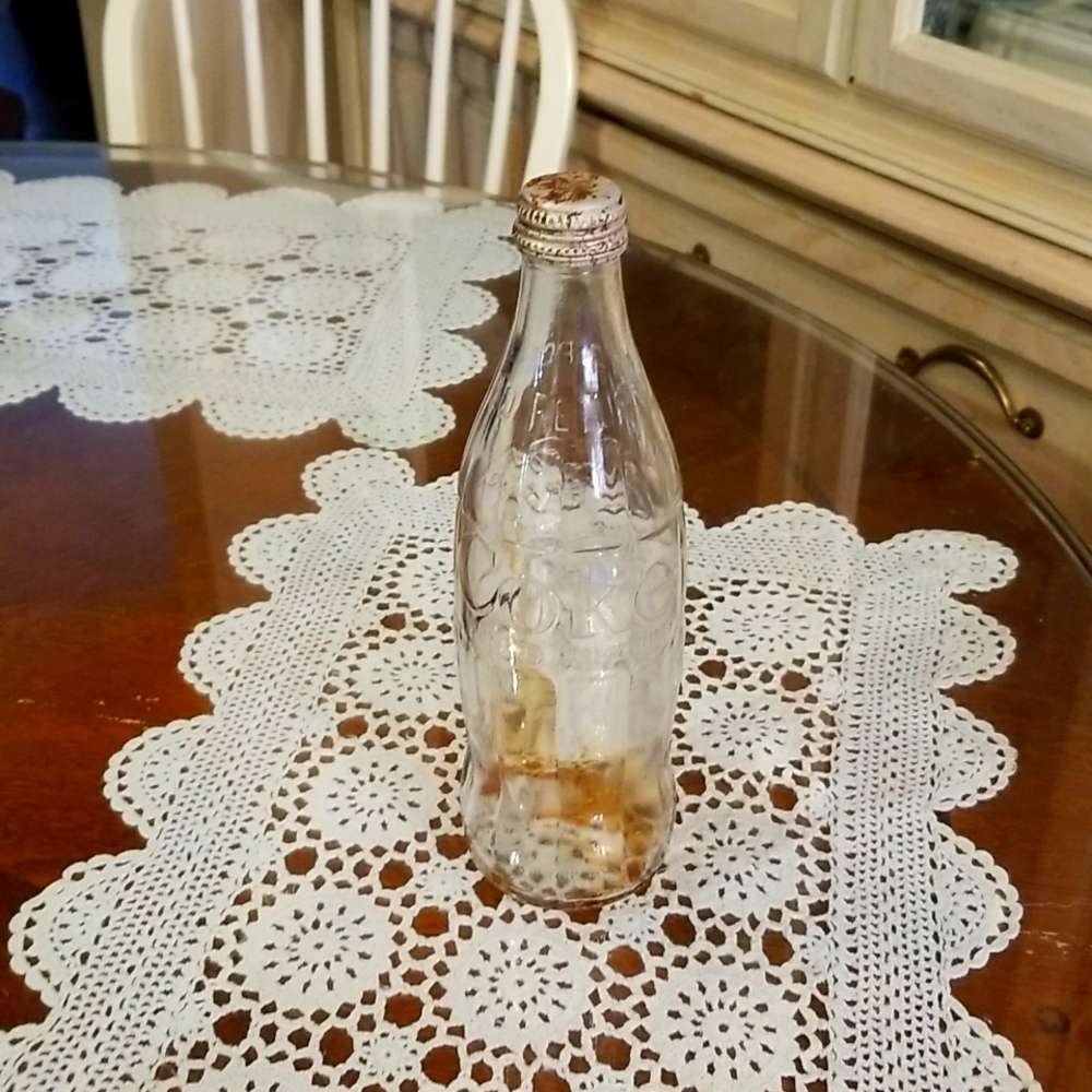 15 Fl oz Never Opened Clear Coke Bottle